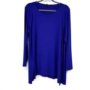 Eileen Fisher Viscose Jersey Shirt woman’s size plus size 1X blueish purple